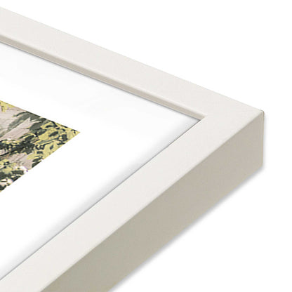 [Color:Opaque White], Picture of art in a Opaque White frame at an angle