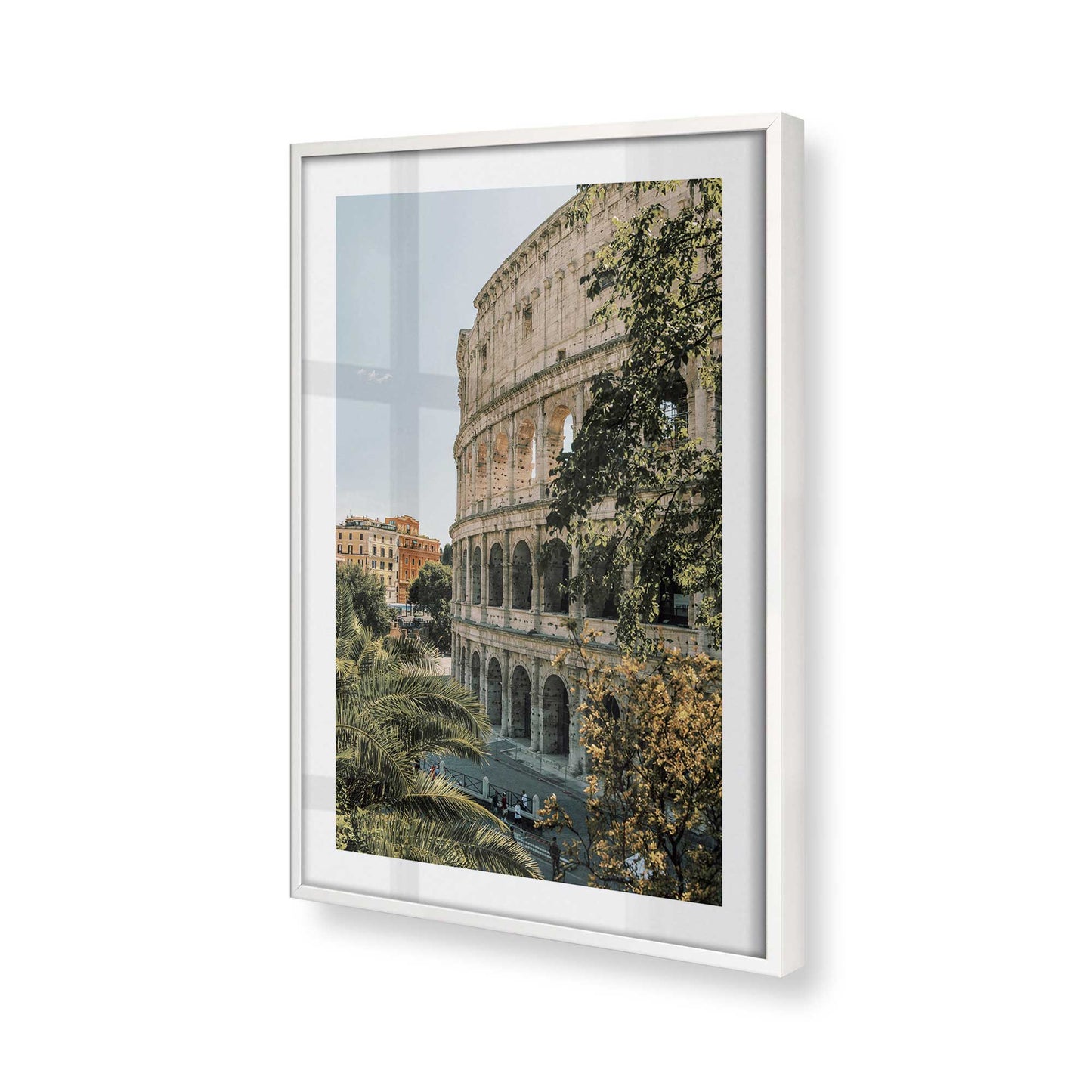 [Color:Opaque White], Picture of art in a Opaque White frame of the corner