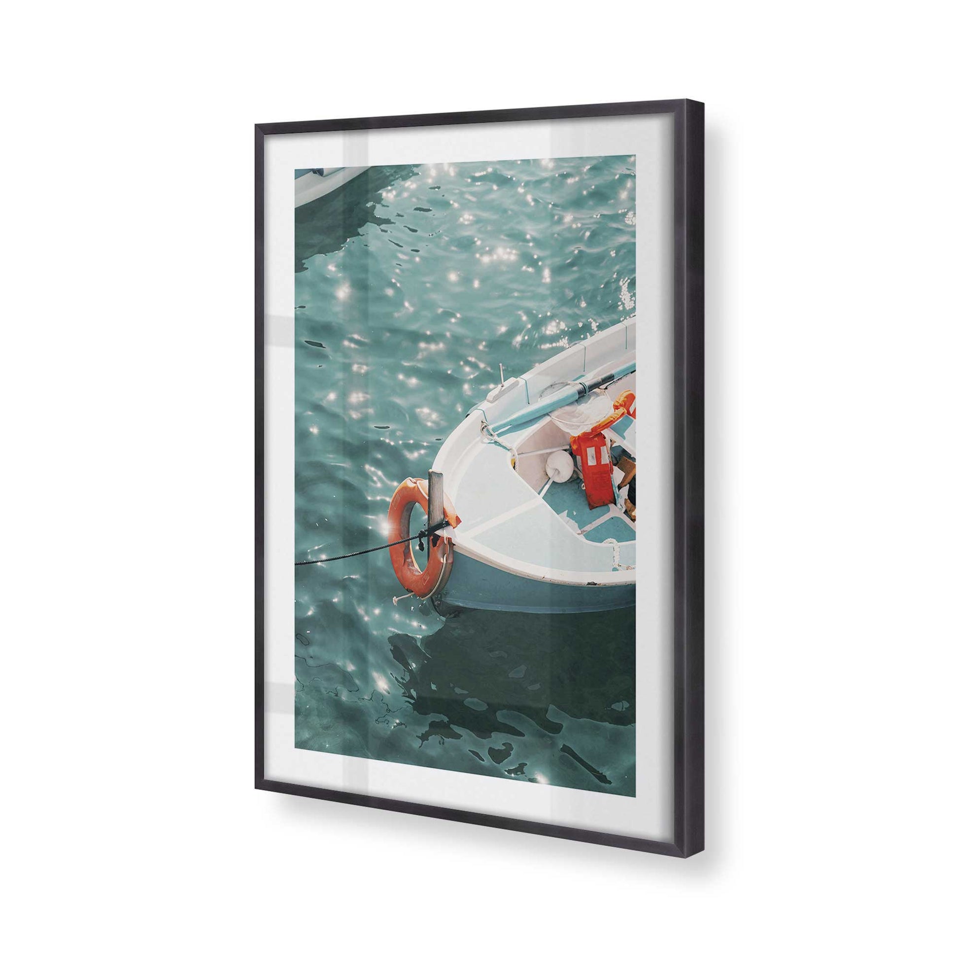 [Color:Weathered Zinc], Picture of art in a Weathered Zinc frame of the corner