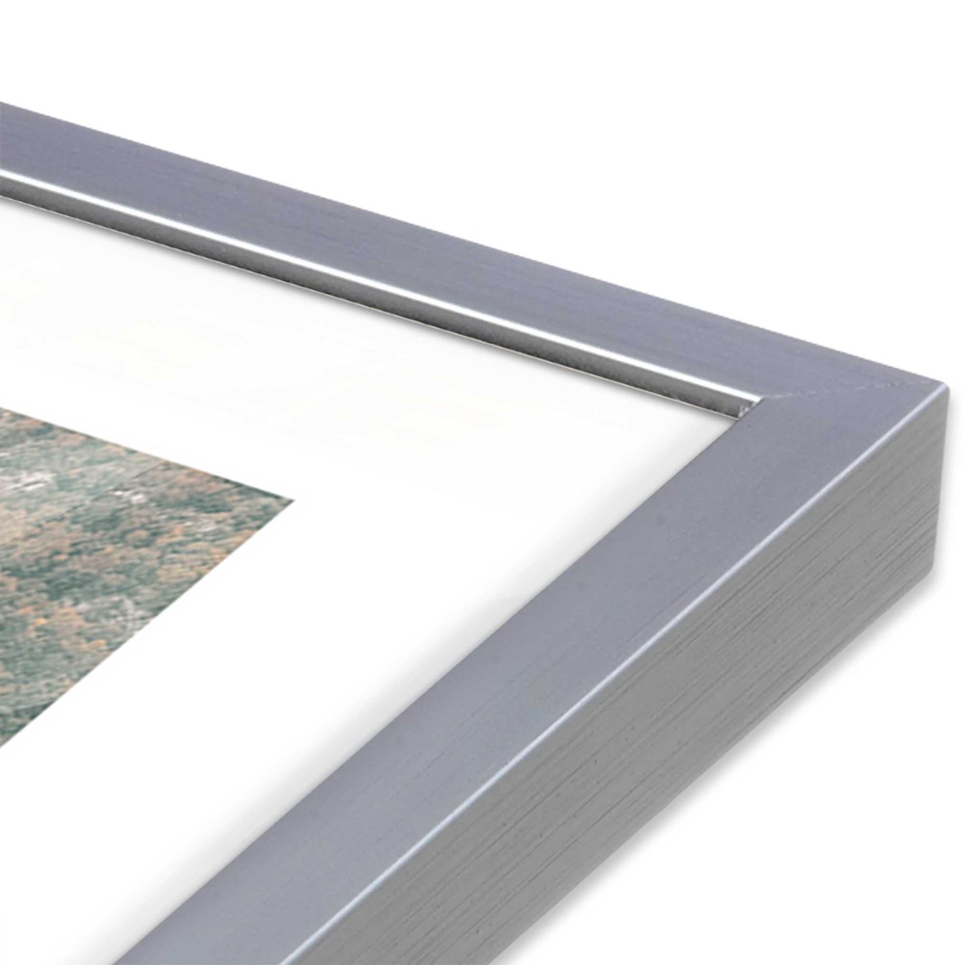 [Color:Polished Chrome], Picture of art in a Polished Chrome frame at an angle