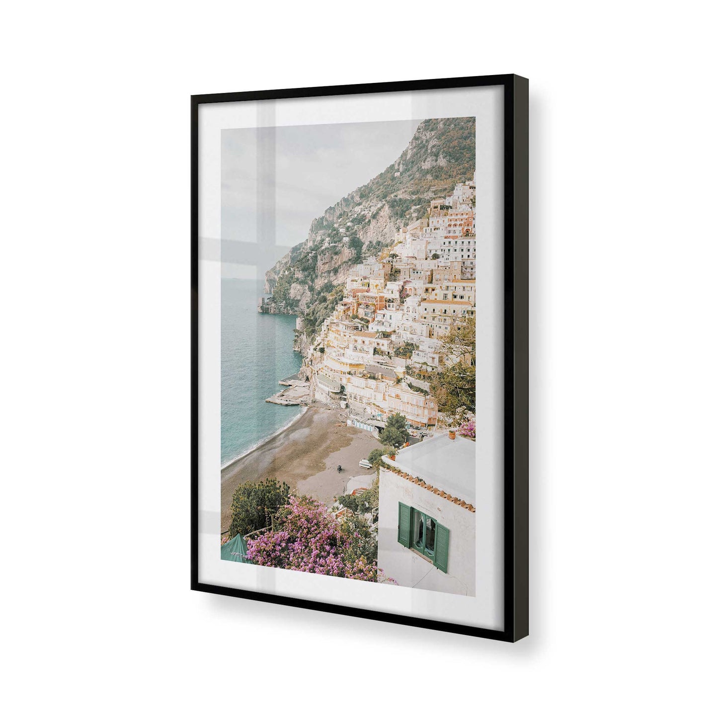 [Color:Satin Black], Picture of art in a Satin Black frame of the corner