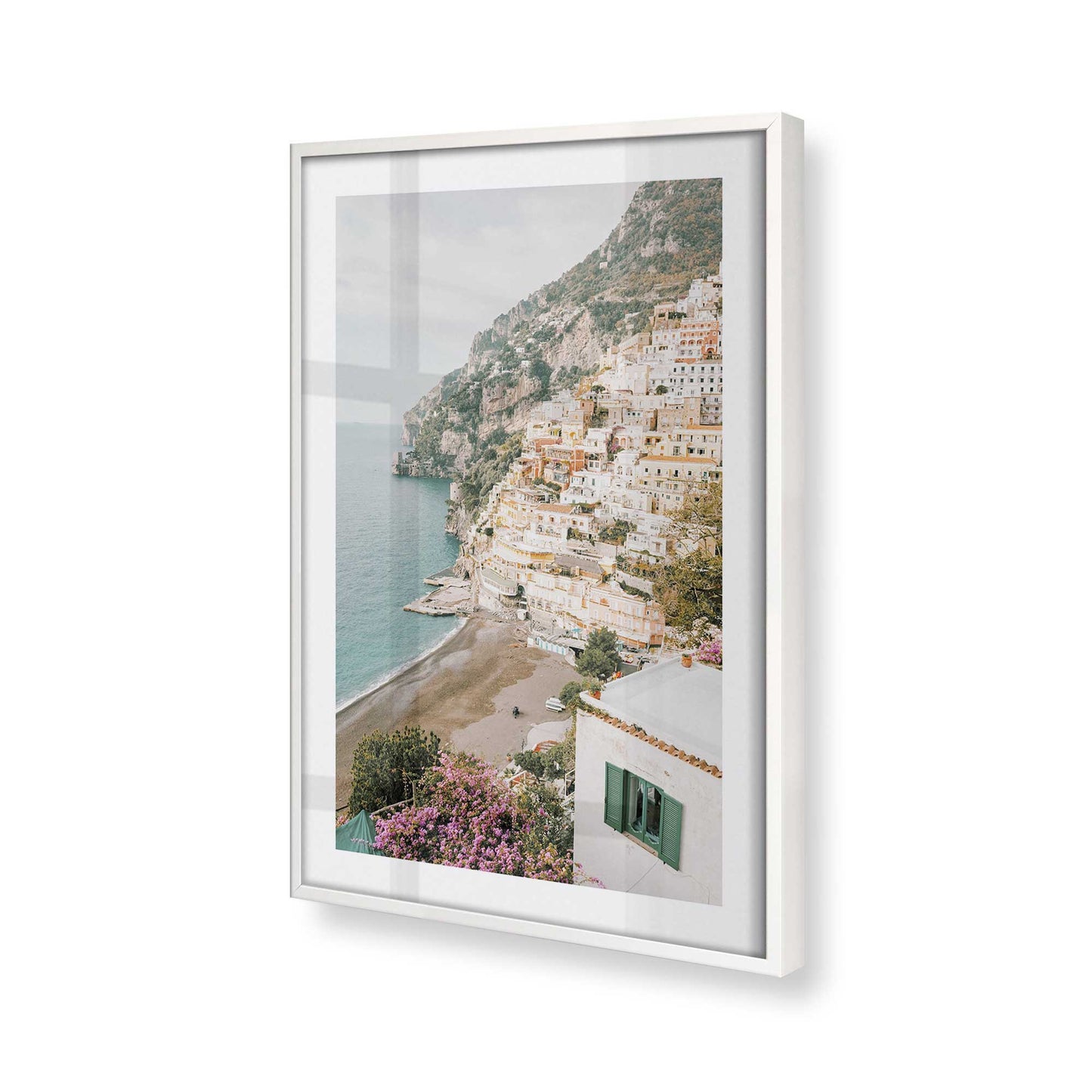 [Color:Opaque White], Picture of art in a Opaque White frame of the corner