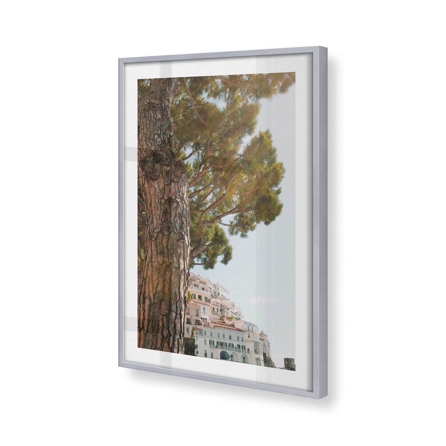 [Color:Polished Chrome], Picture of art in a Polished Chrome frame of the corner
