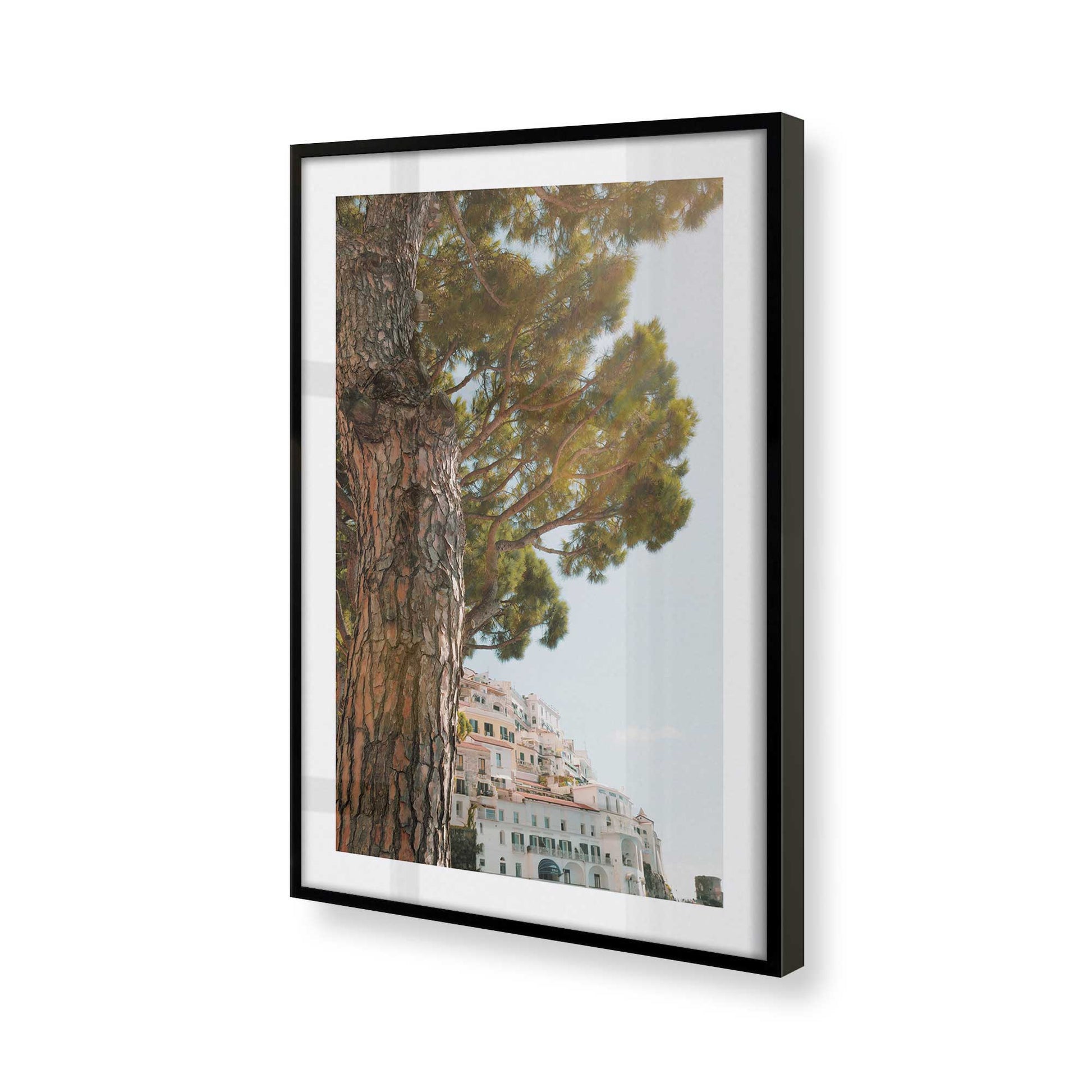 [Color:Satin Black], Picture of art in a Satin Black frame of the corner