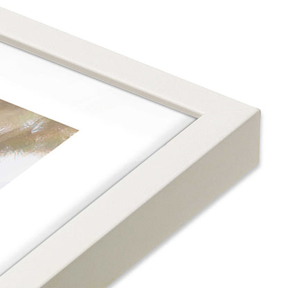 [Color:Opaque White], Picture of art in a Opaque White frame at an angle