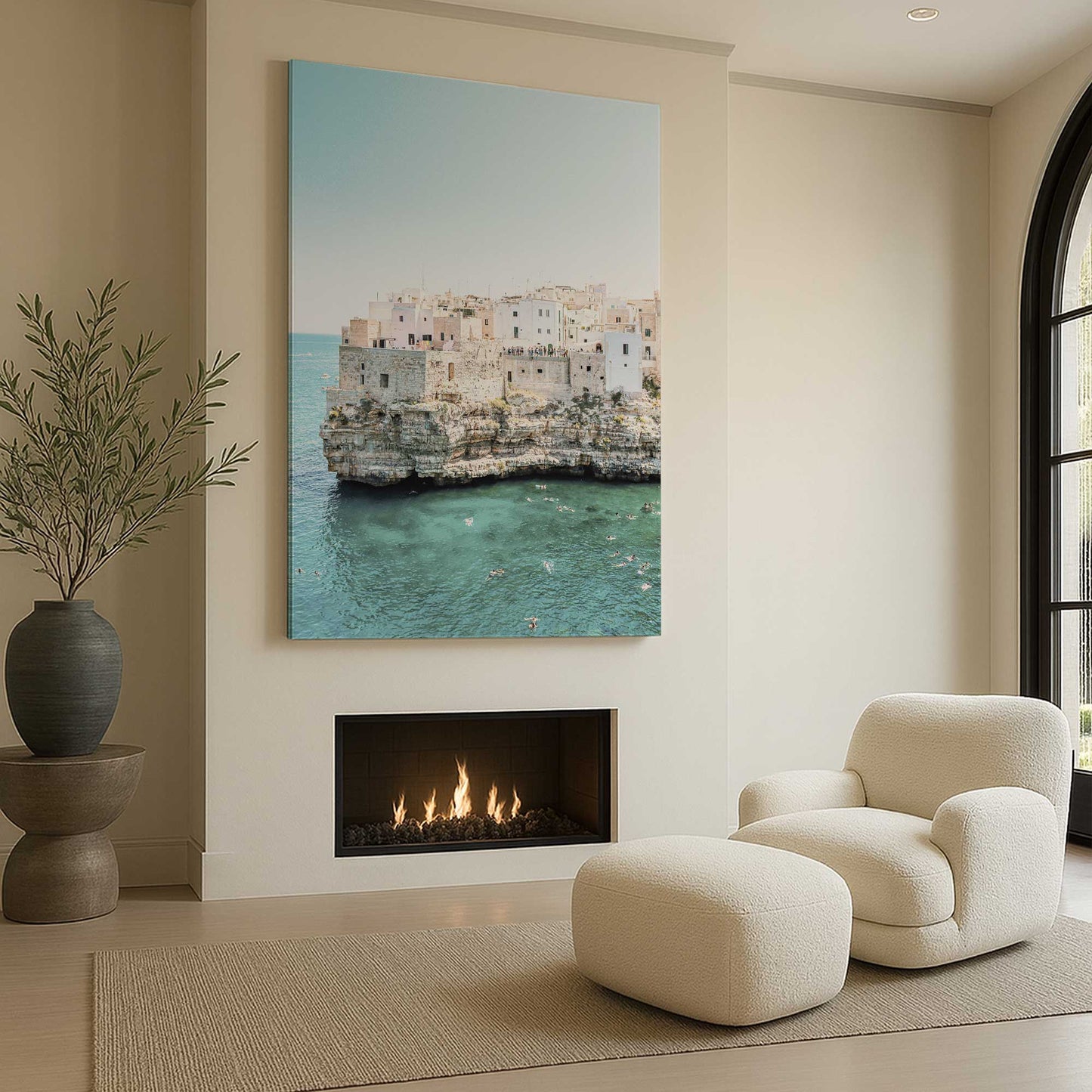 [Color:Stretched Canvas], Picture of art in a room