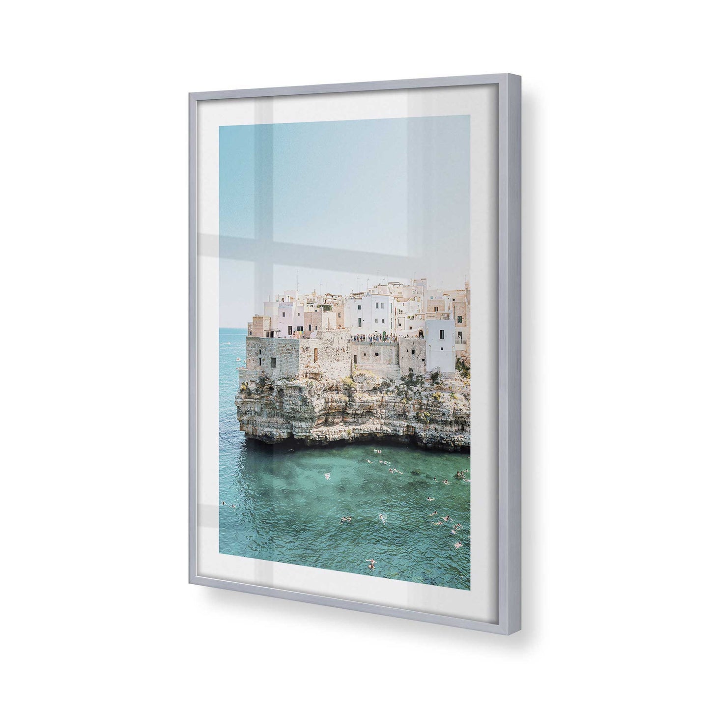 [Color:Polished Chrome], Picture of art in a Polished Chrome frame of the corner