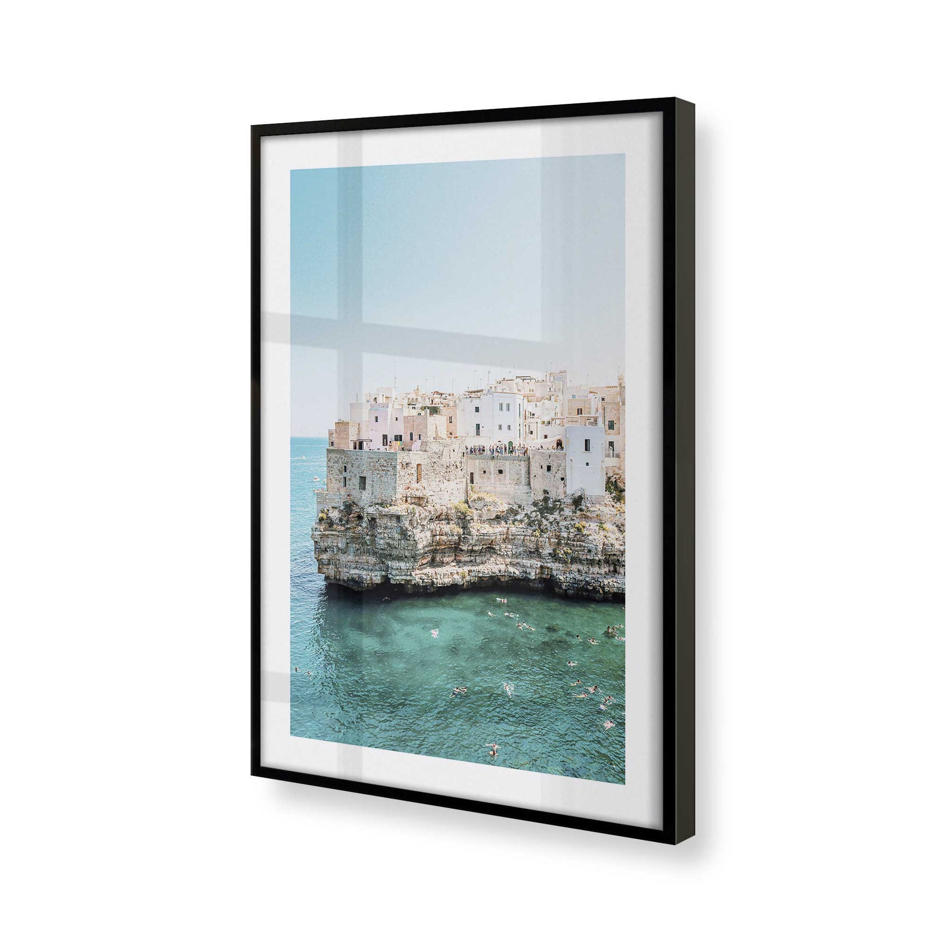 [Color:Satin Black], Picture of art in a Satin Black frame of the corner