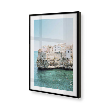 [Color:Satin Black], Picture of art in a Satin Black frame of the corner