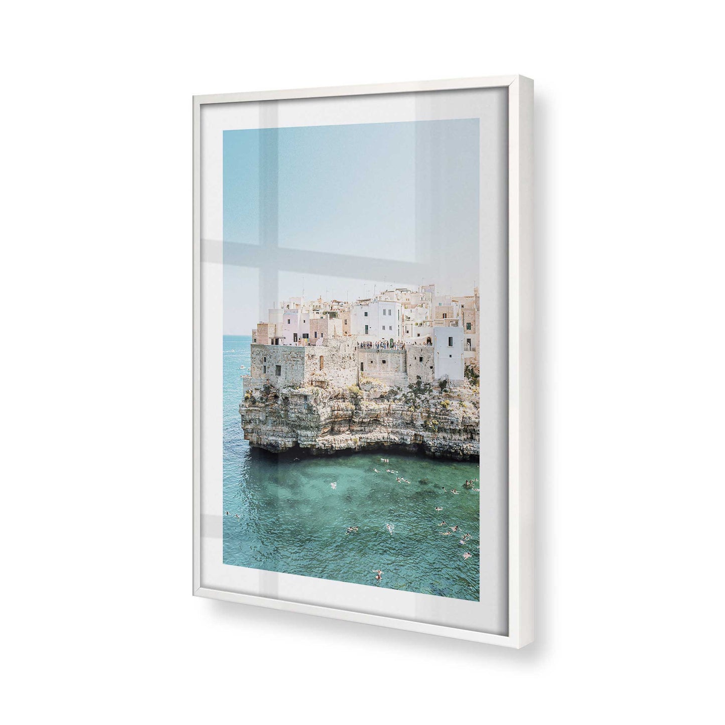 [Color:Opaque White], Picture of art in a Opaque White frame of the corner