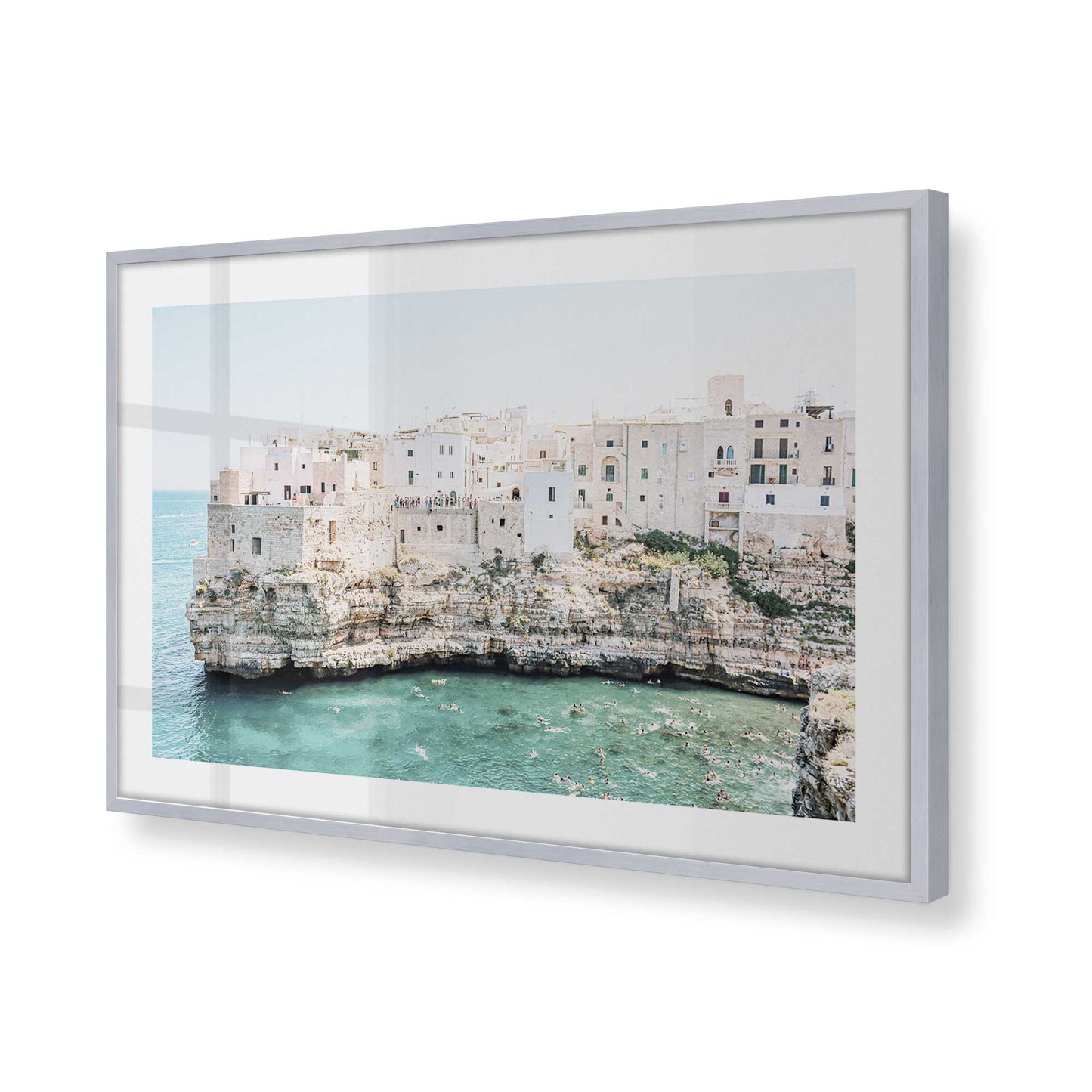 [Color:Polished Chrome], Picture of art in a Polished Chrome frame of the corner