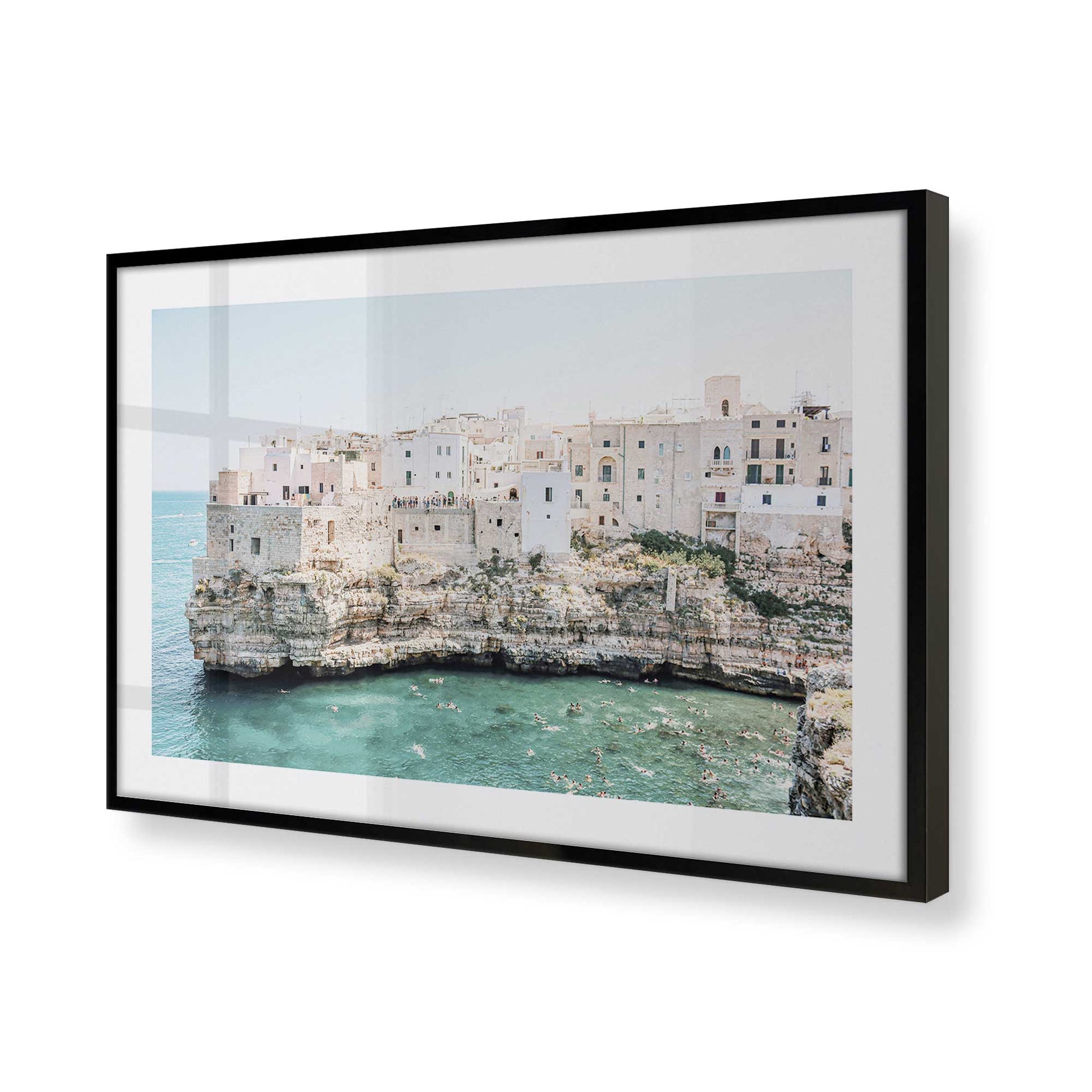 [Color:Satin Black], Picture of art in a Satin Black frame of the corner