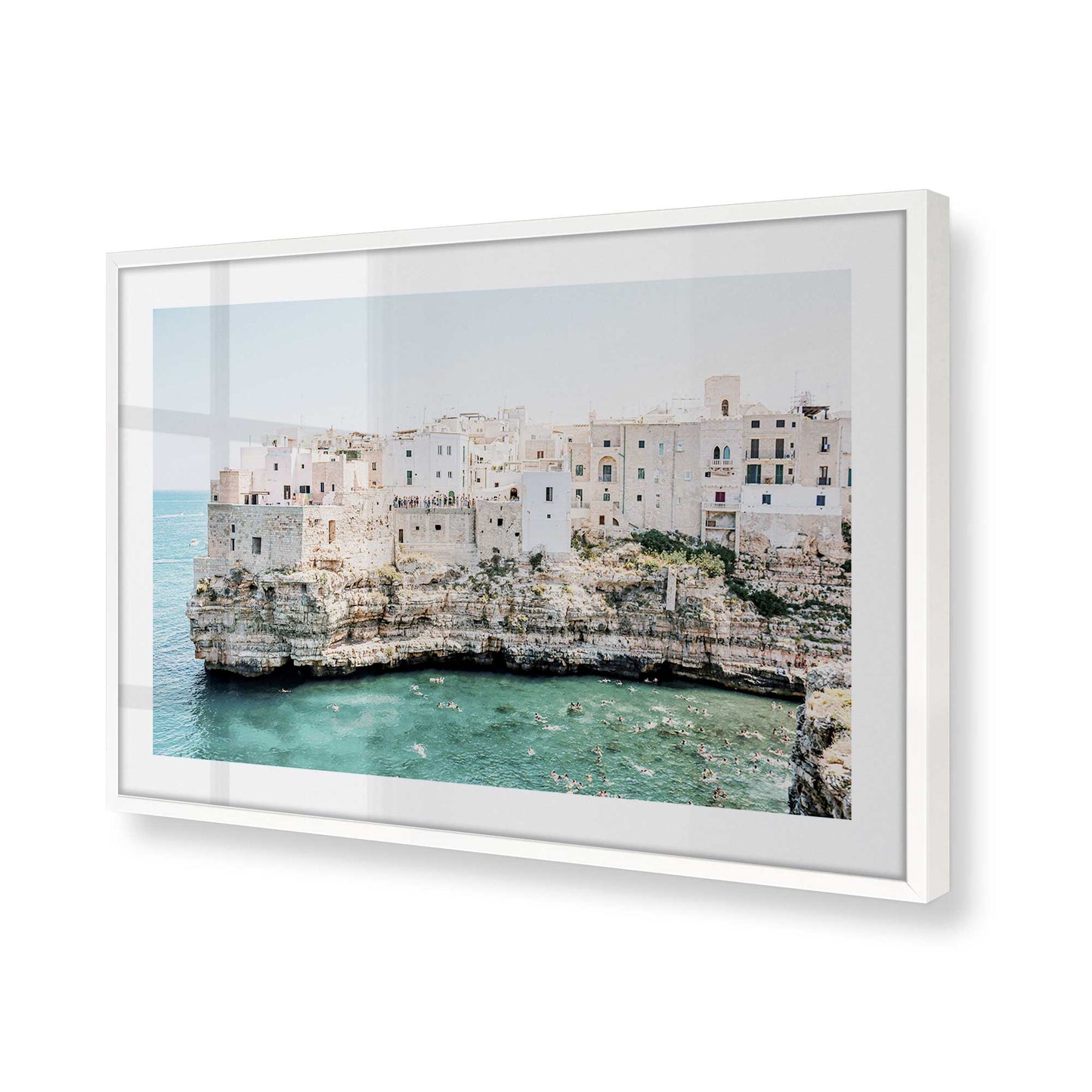 [Color:Opaque White], Picture of art in a Opaque White frame of the corner