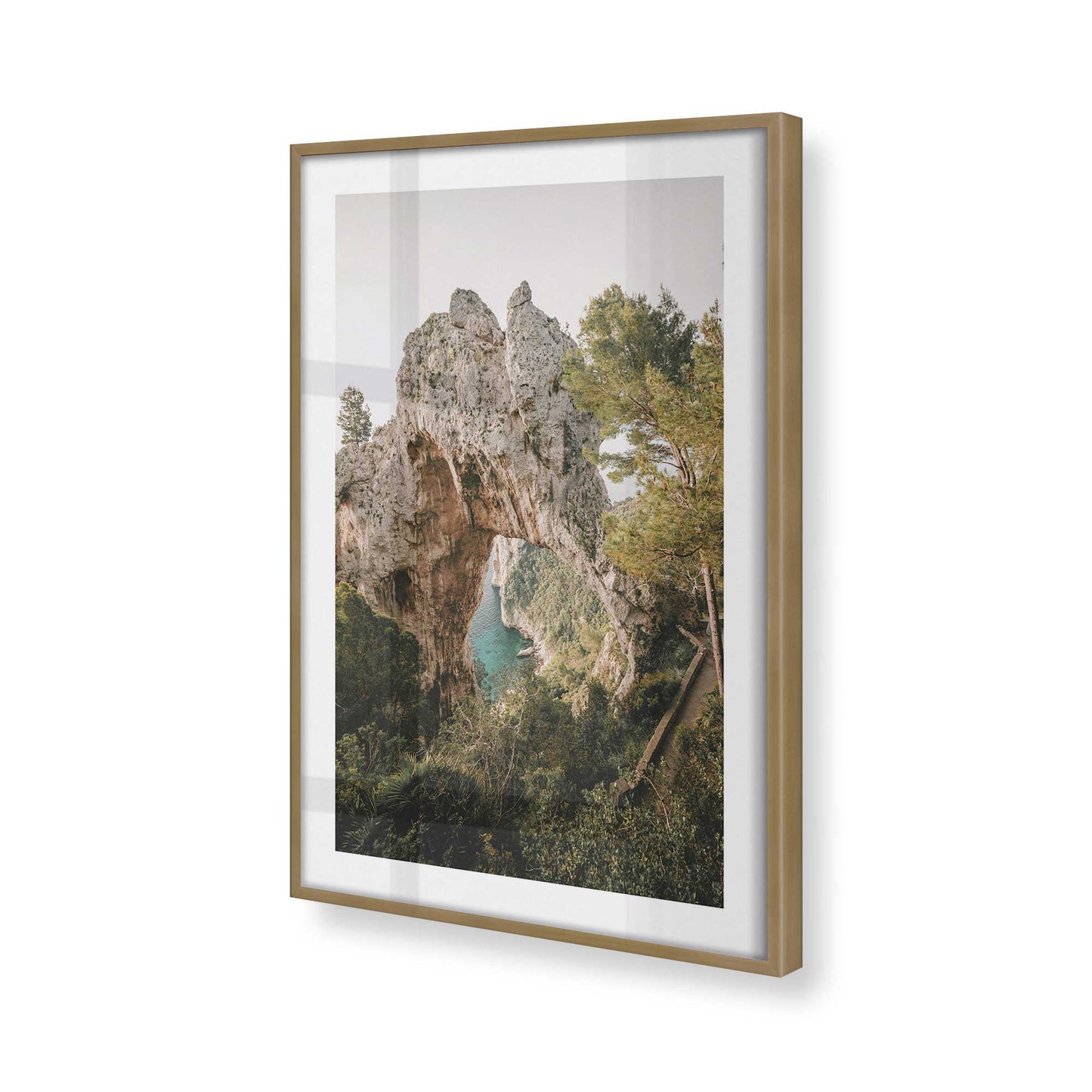 [Color:Brushed Gold], Picture of art in a Brushed Gold frame of the corner
