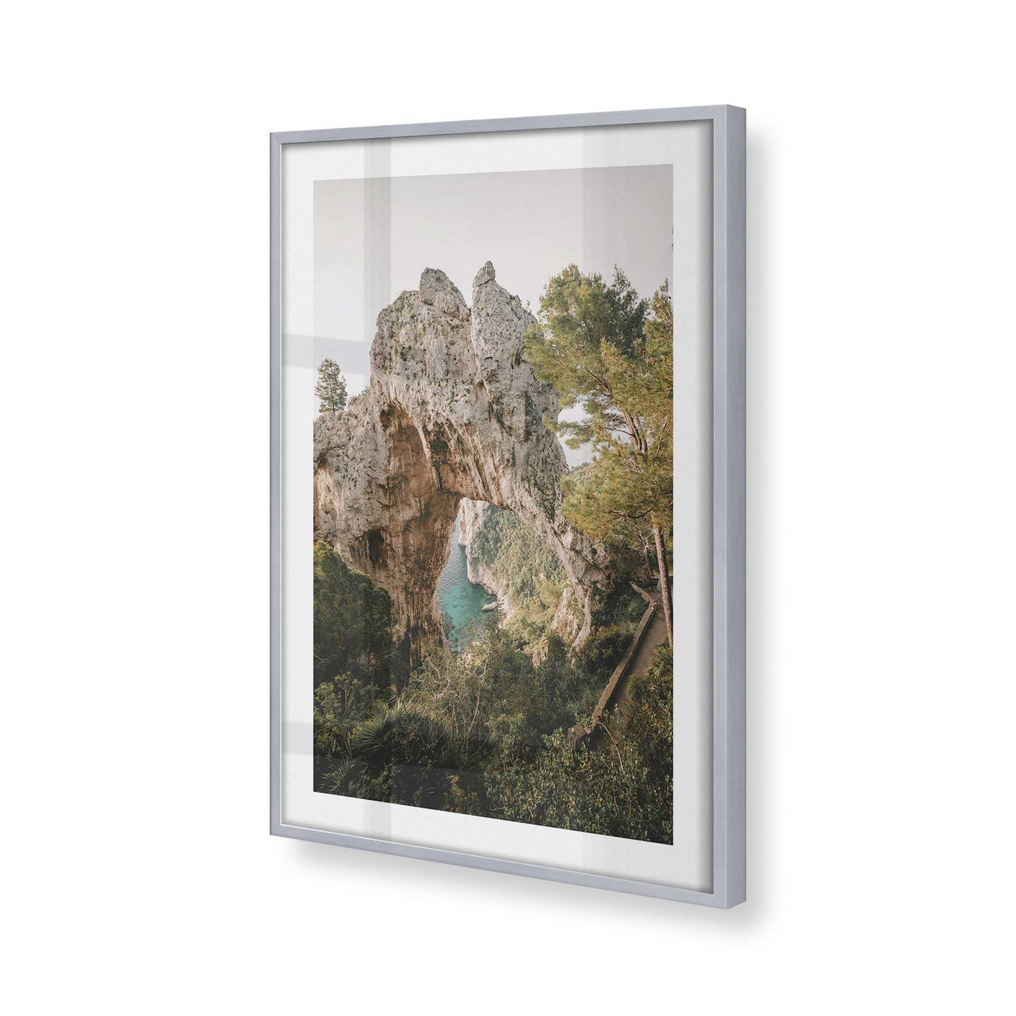 [Color:Polished Chrome], Picture of art in a Polished Chrome frame of the corner