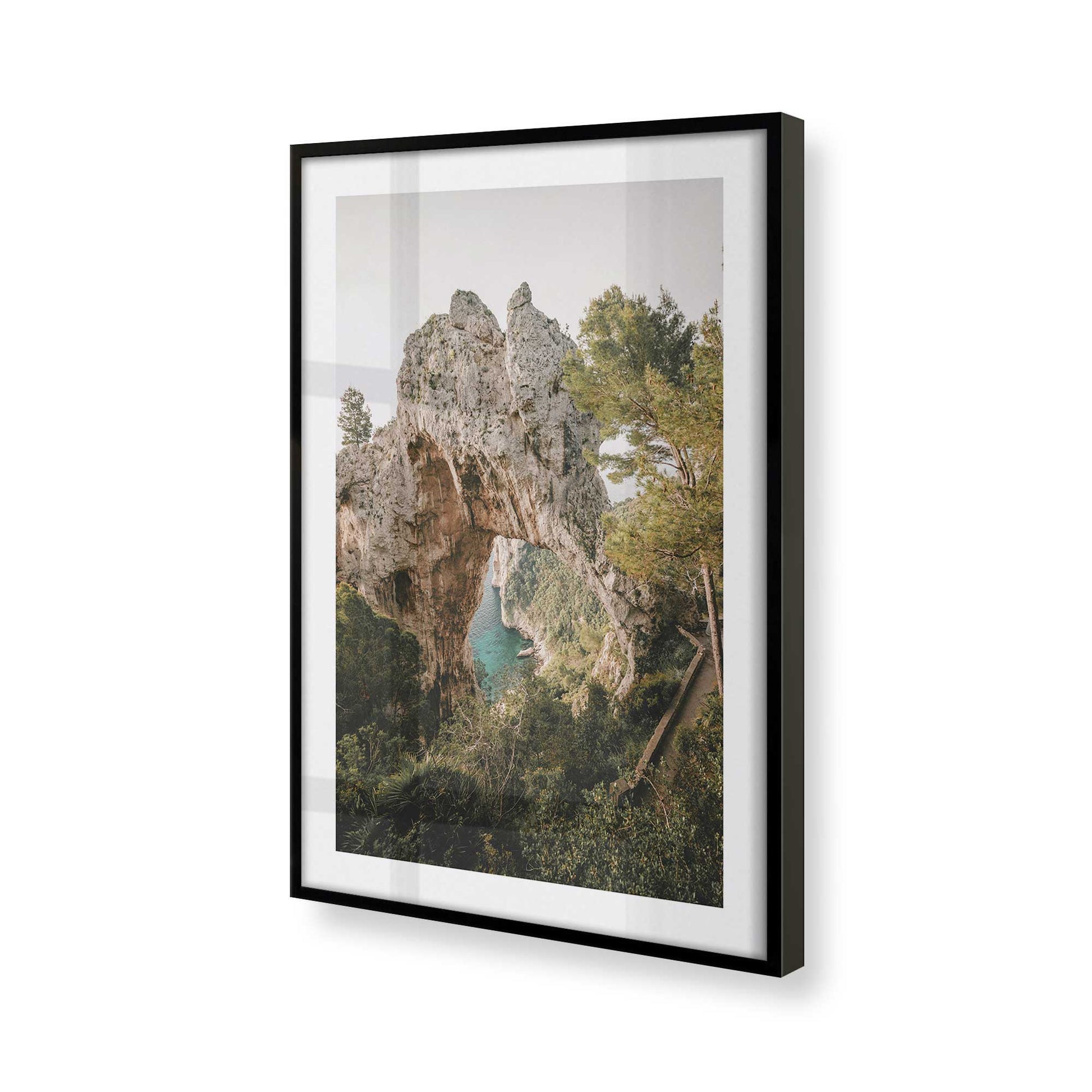 [Color:Satin Black], Picture of art in a Satin Black frame of the corner