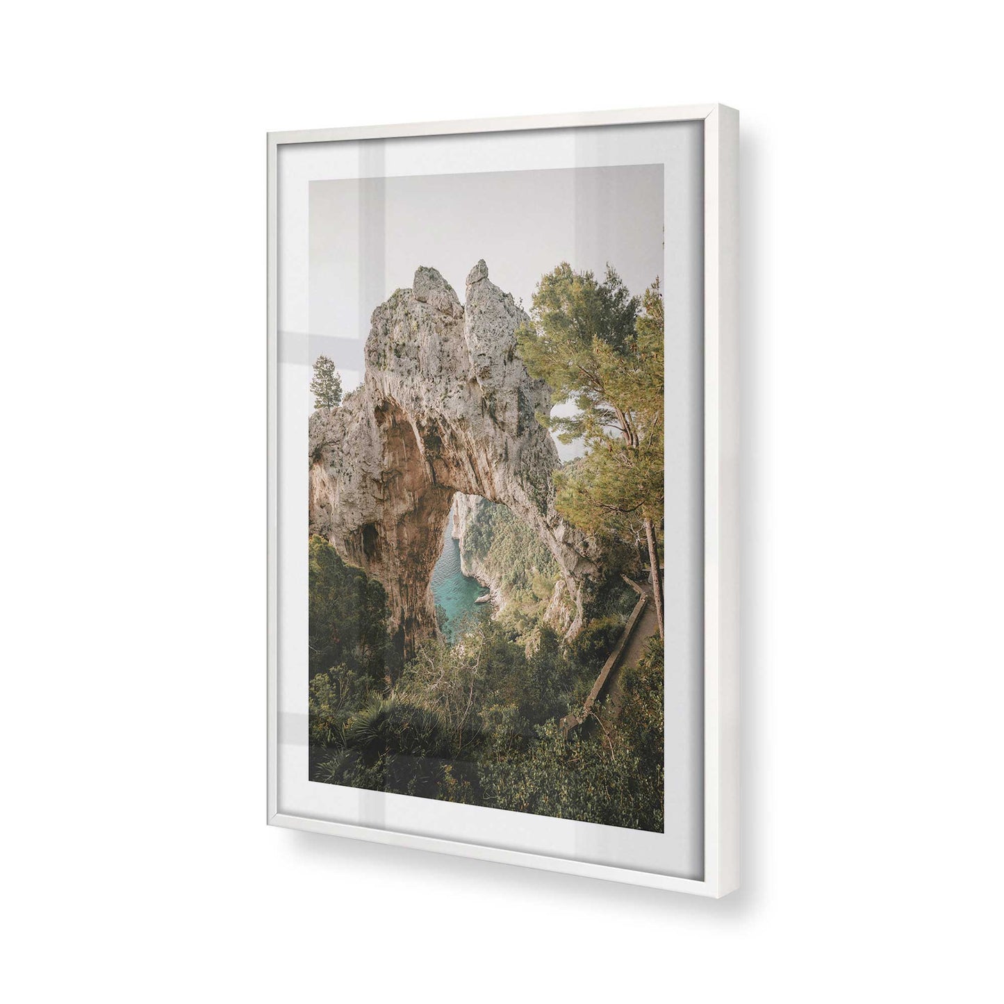 [Color:Opaque White], Picture of art in a Opaque White frame of the corner