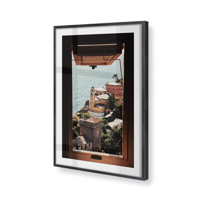 [Color:Weathered Zinc], Picture of art in a Weathered Zinc frame of the corner