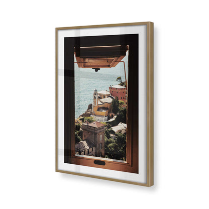 [Color:Brushed Gold], Picture of art in a Brushed Gold frame of the corner