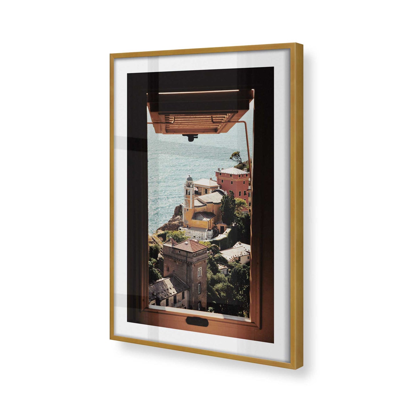 [Color:Polished Gold], Picture of art in a Polished Gold frame of the corner