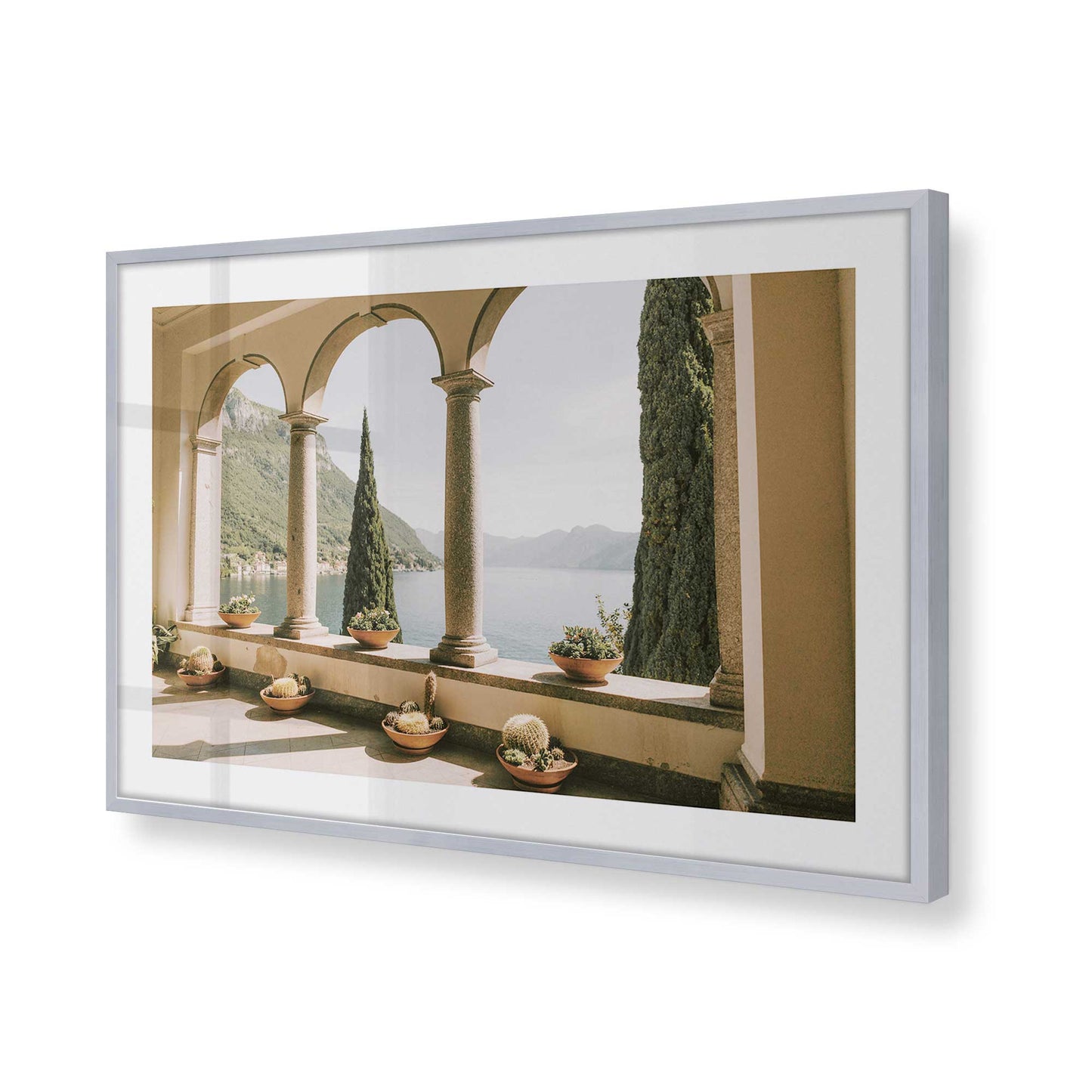 [Color:Polished Chrome], Picture of art in a Polished Chrome frame of the corner