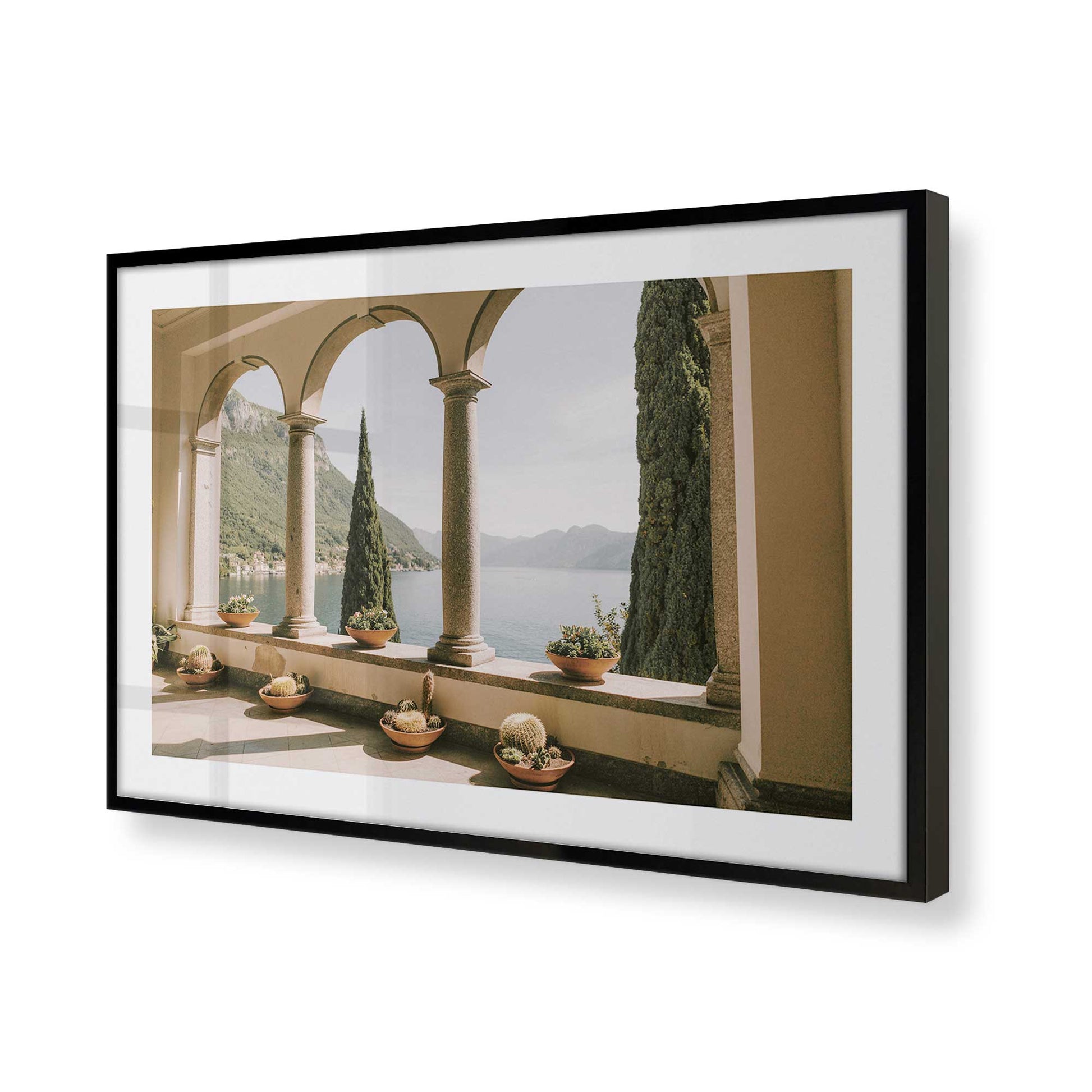 [Color:Satin Black], Picture of art in a Satin Black frame of the corner