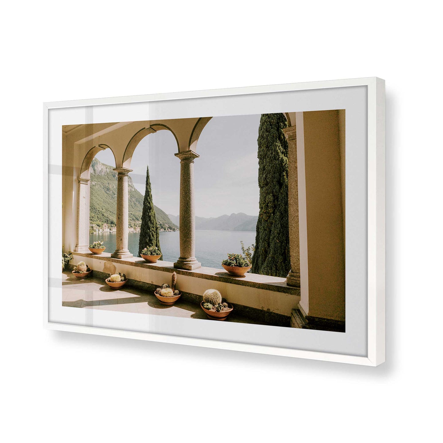 [Color:Opaque White], Picture of art in a Opaque White frame of the corner