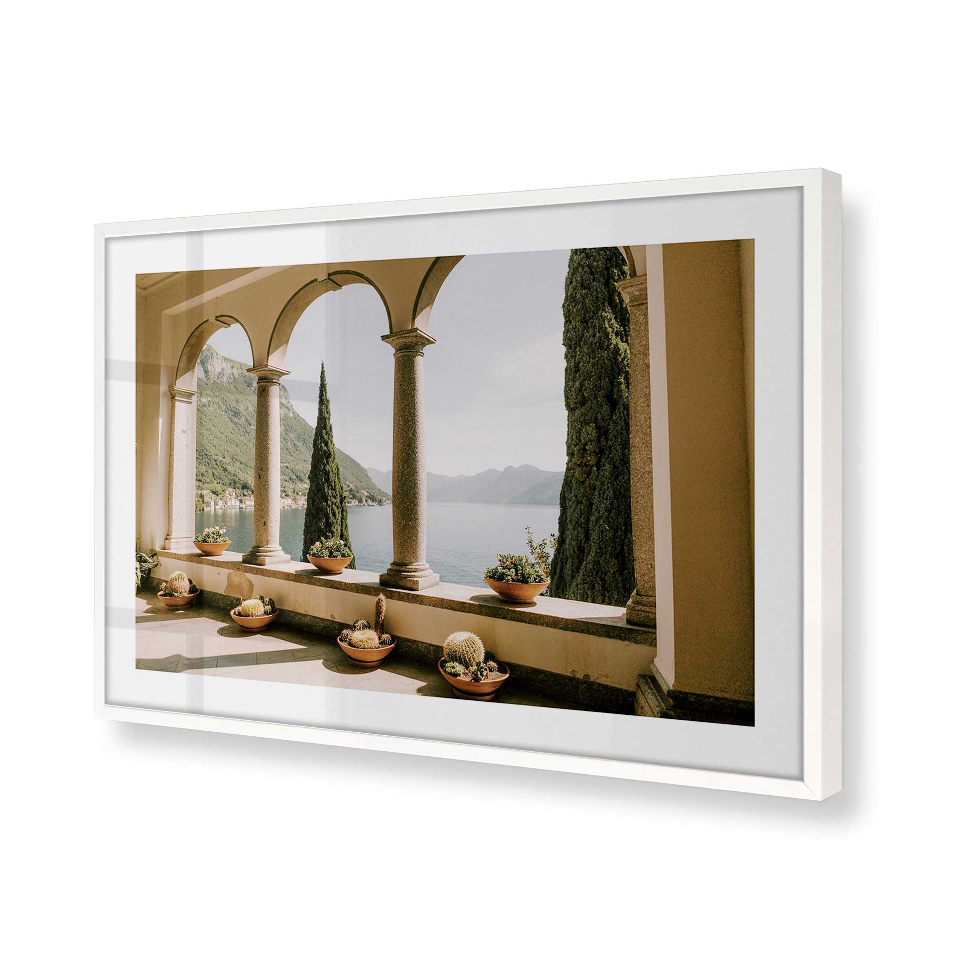 [Color:Opaque White], Picture of art in a Opaque White frame of the corner