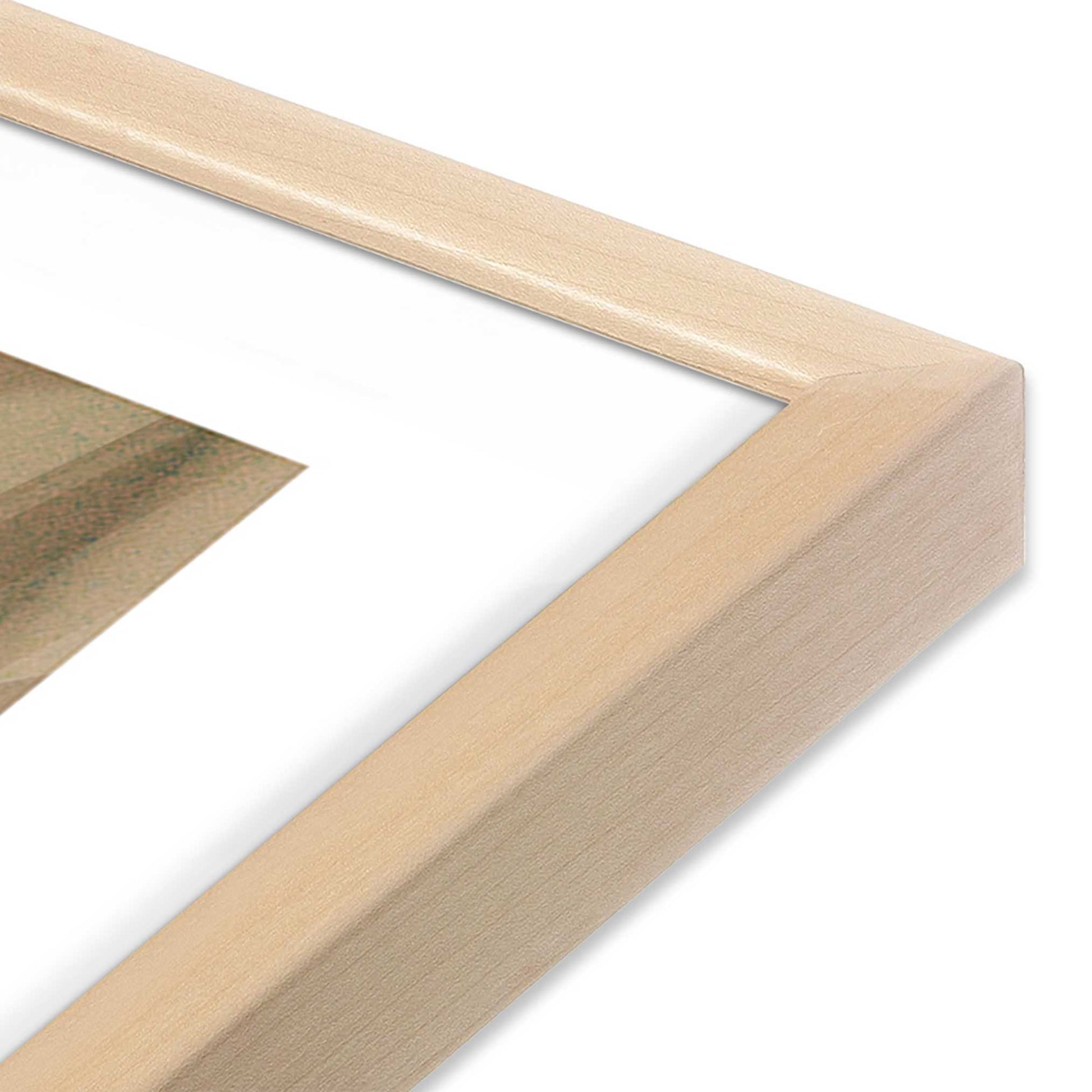 [Color:Raw Maple], Picture of art in a Raw Maple frame at an angle