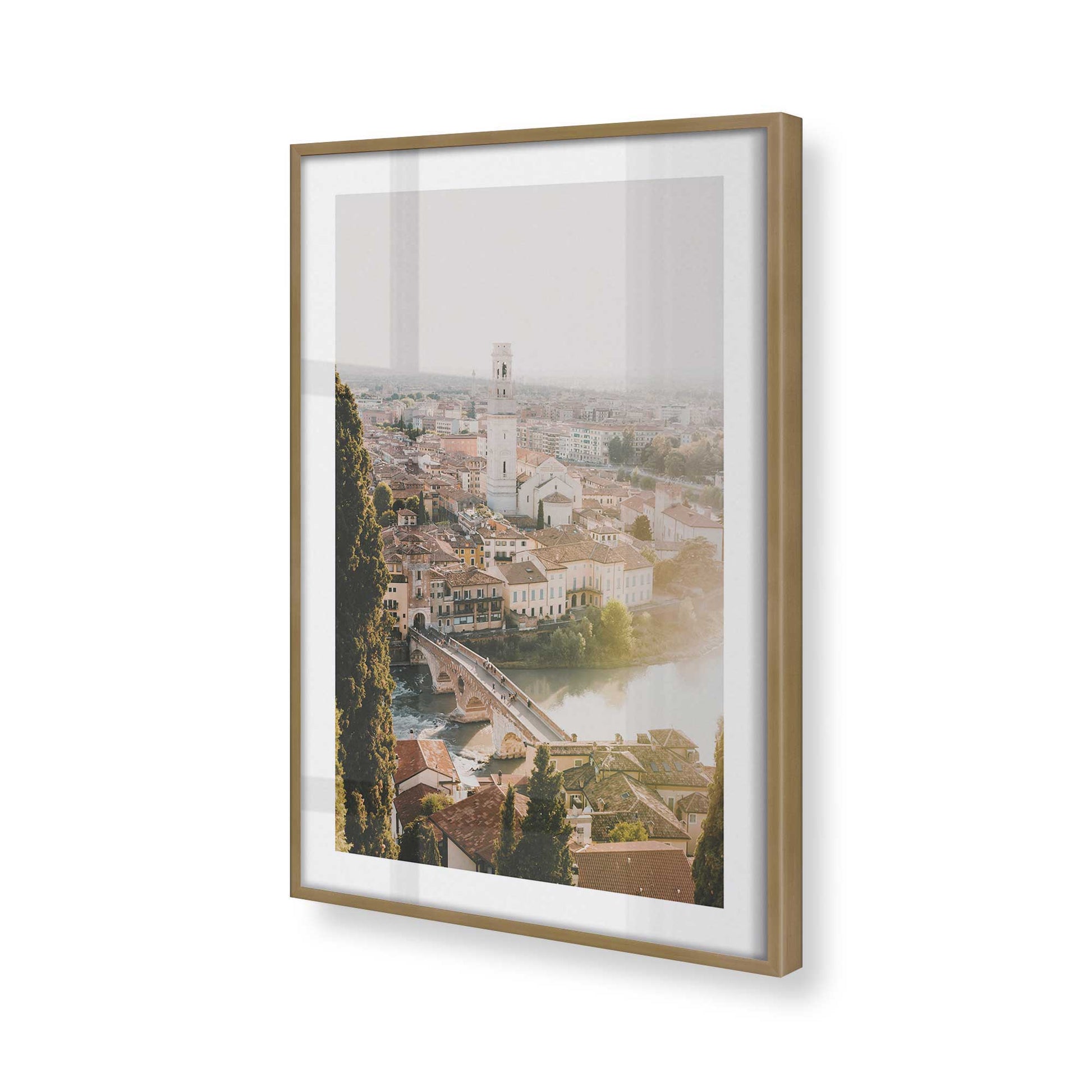 [Color:Brushed Gold], Picture of art in a Brushed Gold frame of the corner