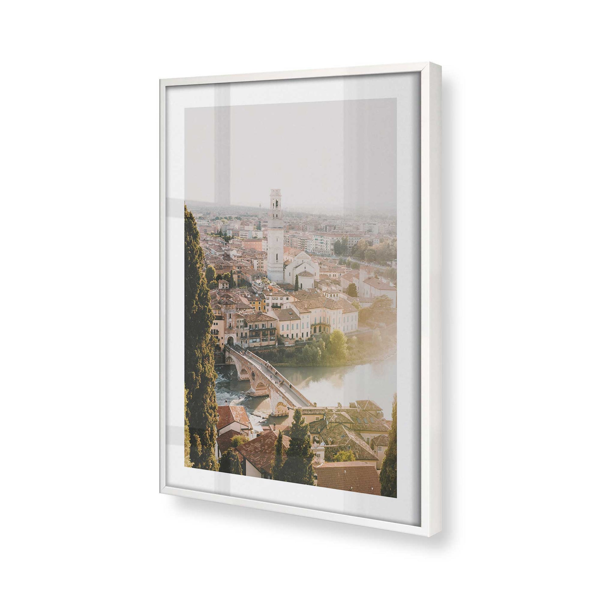 [Color:Opaque White], Picture of art in a Opaque White frame of the corner