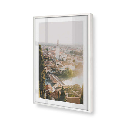 [Color:Opaque White], Picture of art in a Opaque White frame of the corner