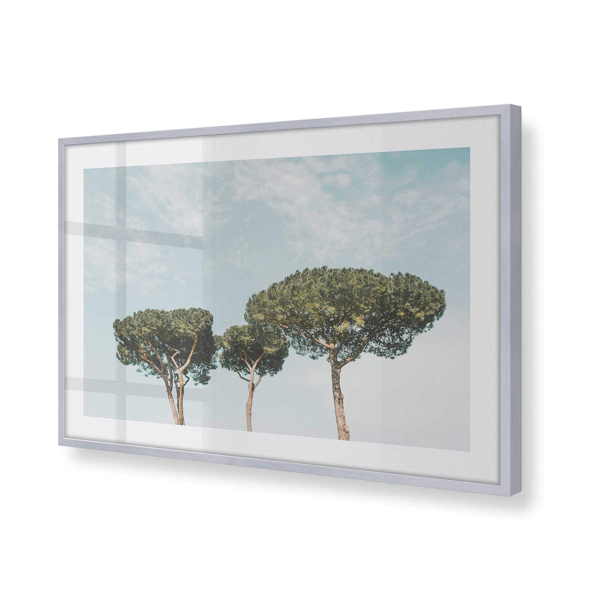 [Color:Polished Chrome], Picture of art in a Polished Chrome frame of the corner