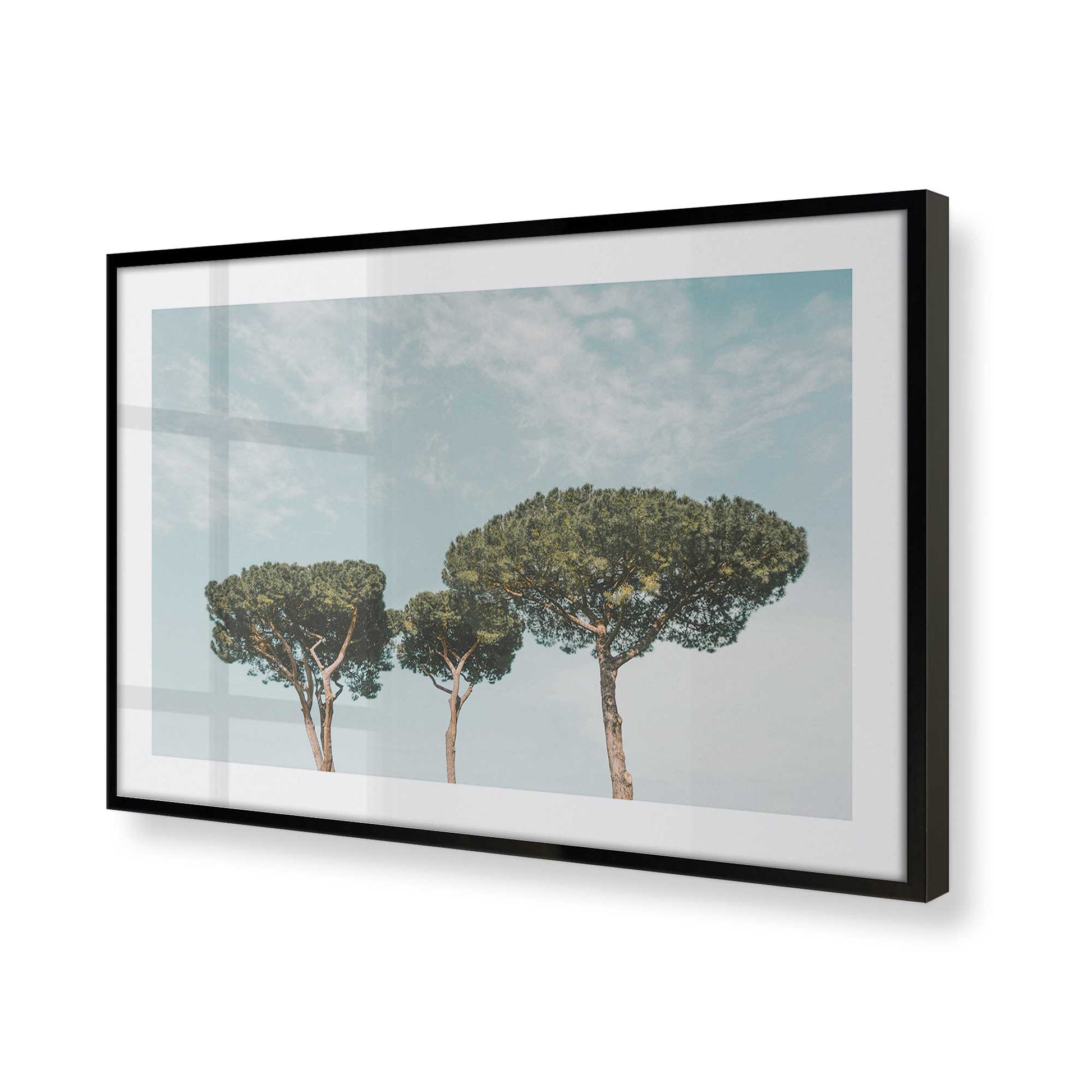 [Color:Satin Black], Picture of art in a Satin Black frame of the corner