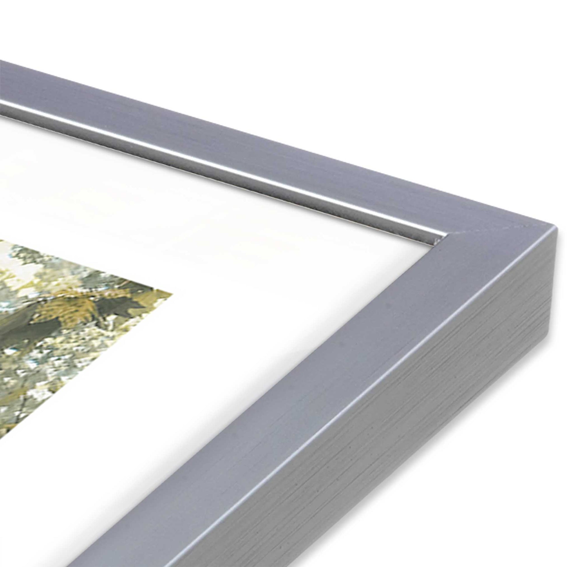 [Color:Polished Chrome], Picture of art in a Polished Chrome frame at an angle