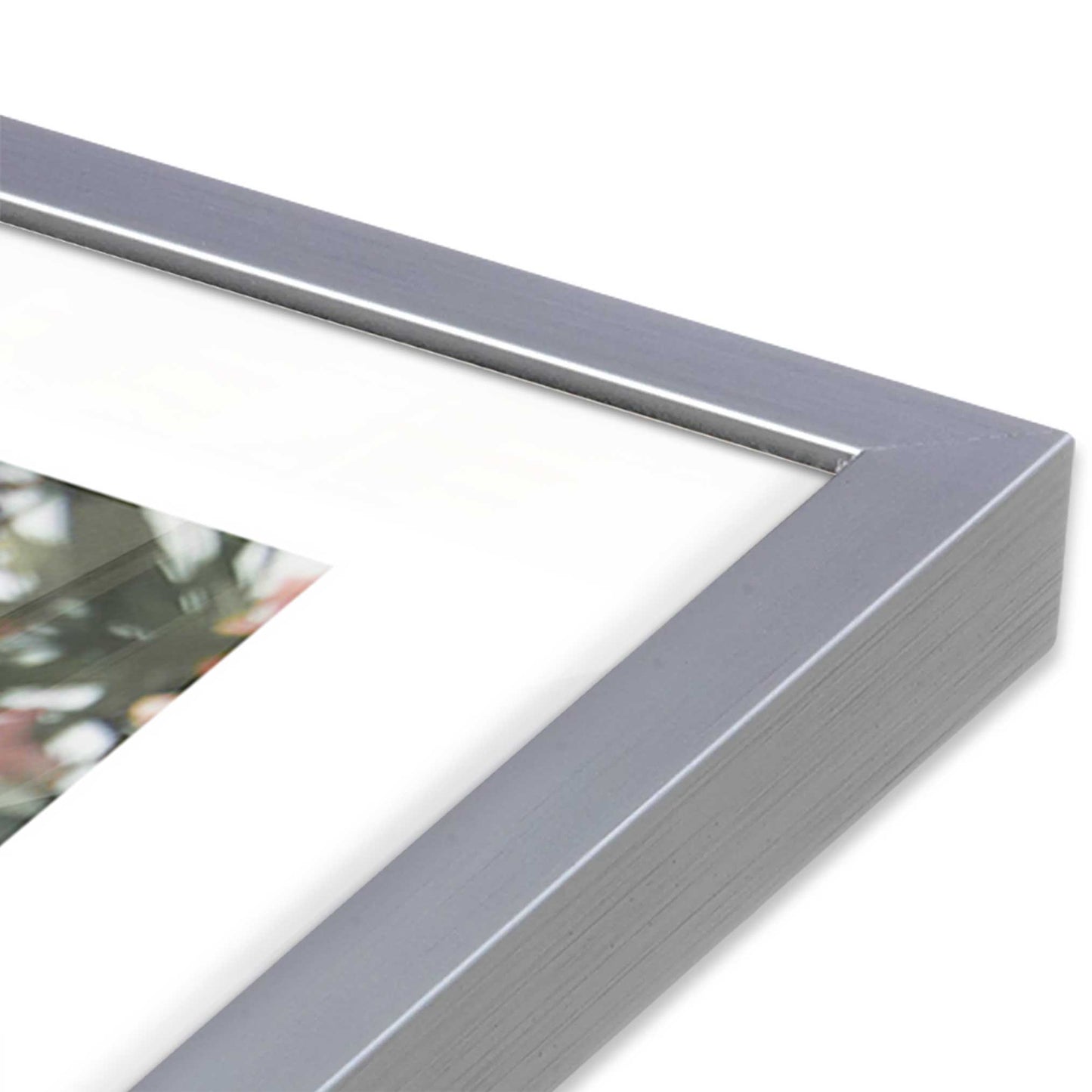[Color:Polished Chrome], Picture of art in a Polished Chrome frame at an angle