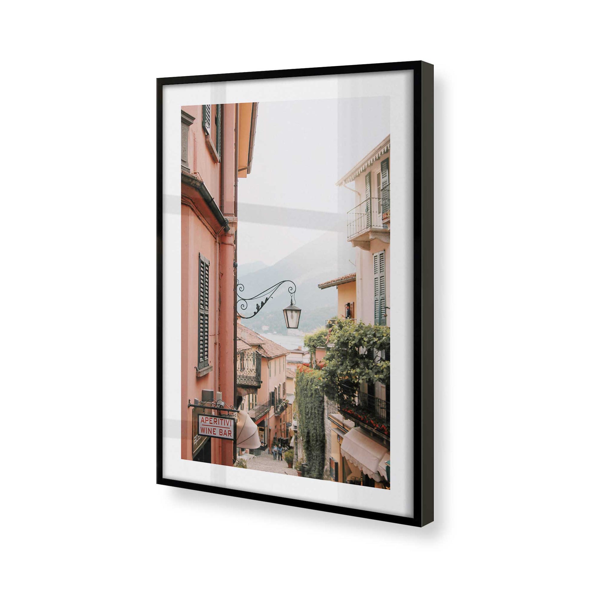 [Color:Satin Black], Picture of art in a Satin Black frame of the corner