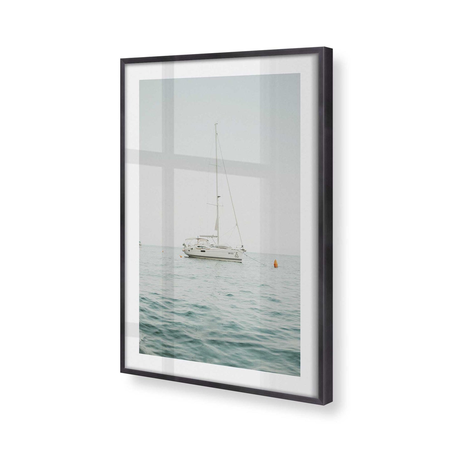 [Color:Weathered Zinc], Picture of art in a Weathered Zinc frame of the corner