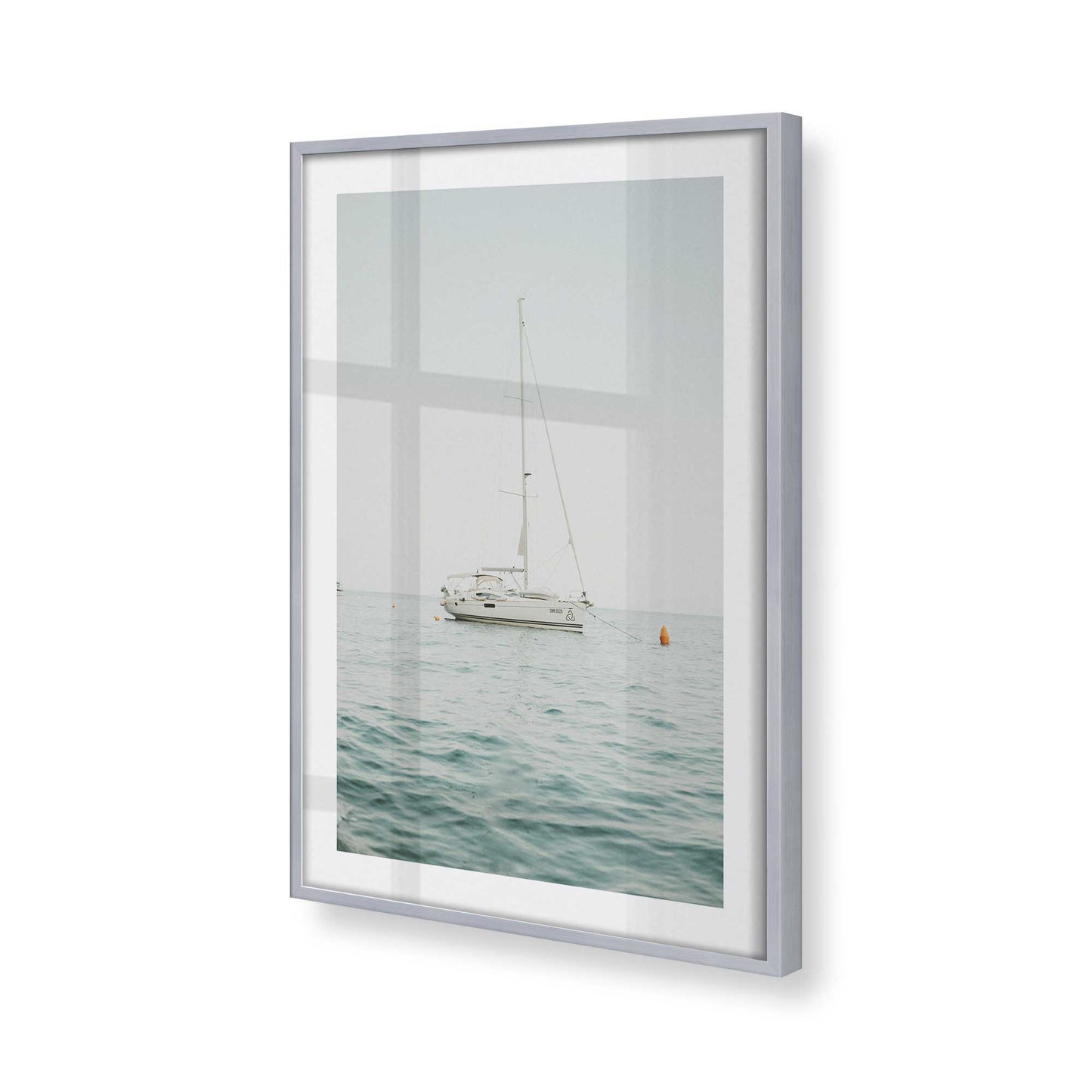 [Color:Polished Chrome], Picture of art in a Polished Chrome frame of the corner