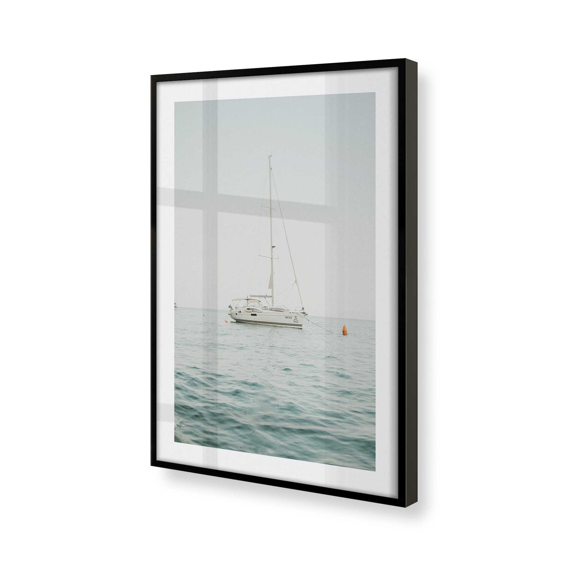 [Color:Satin Black], Picture of art in a Satin Black frame of the corner