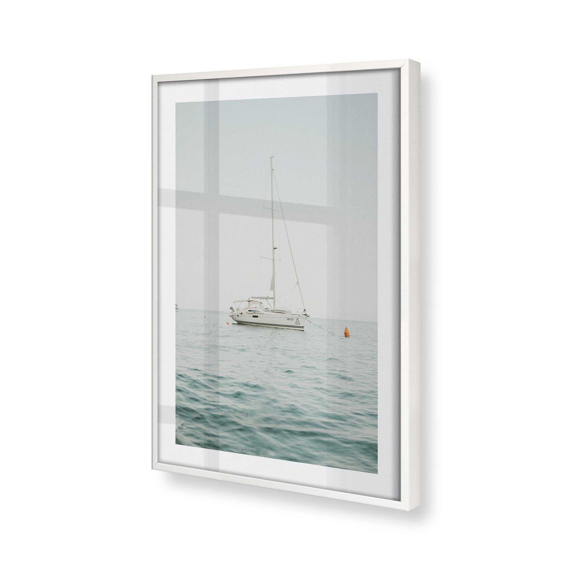 [Color:Opaque White], Picture of art in a Opaque White frame of the corner