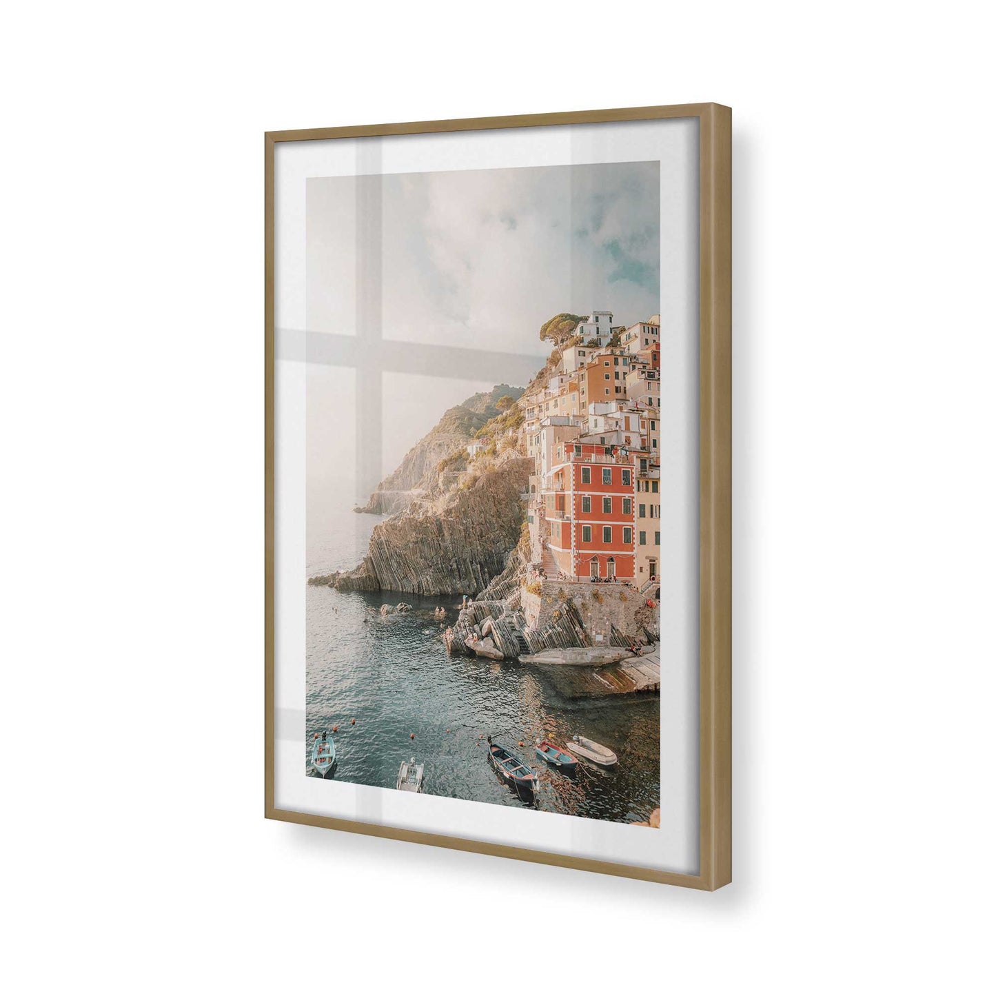 [Color:Brushed Gold], Picture of art in a Brushed Gold frame of the corner