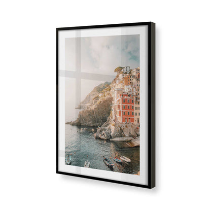 [Color:Satin Black], Picture of art in a Satin Black frame of the corner