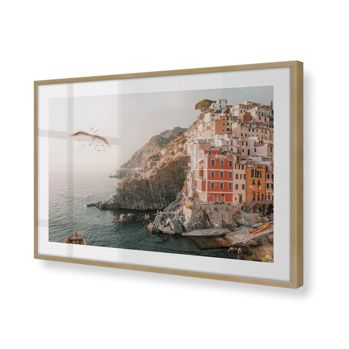 [Color:Brushed Gold], Picture of art in a Brushed Gold frame of the corner