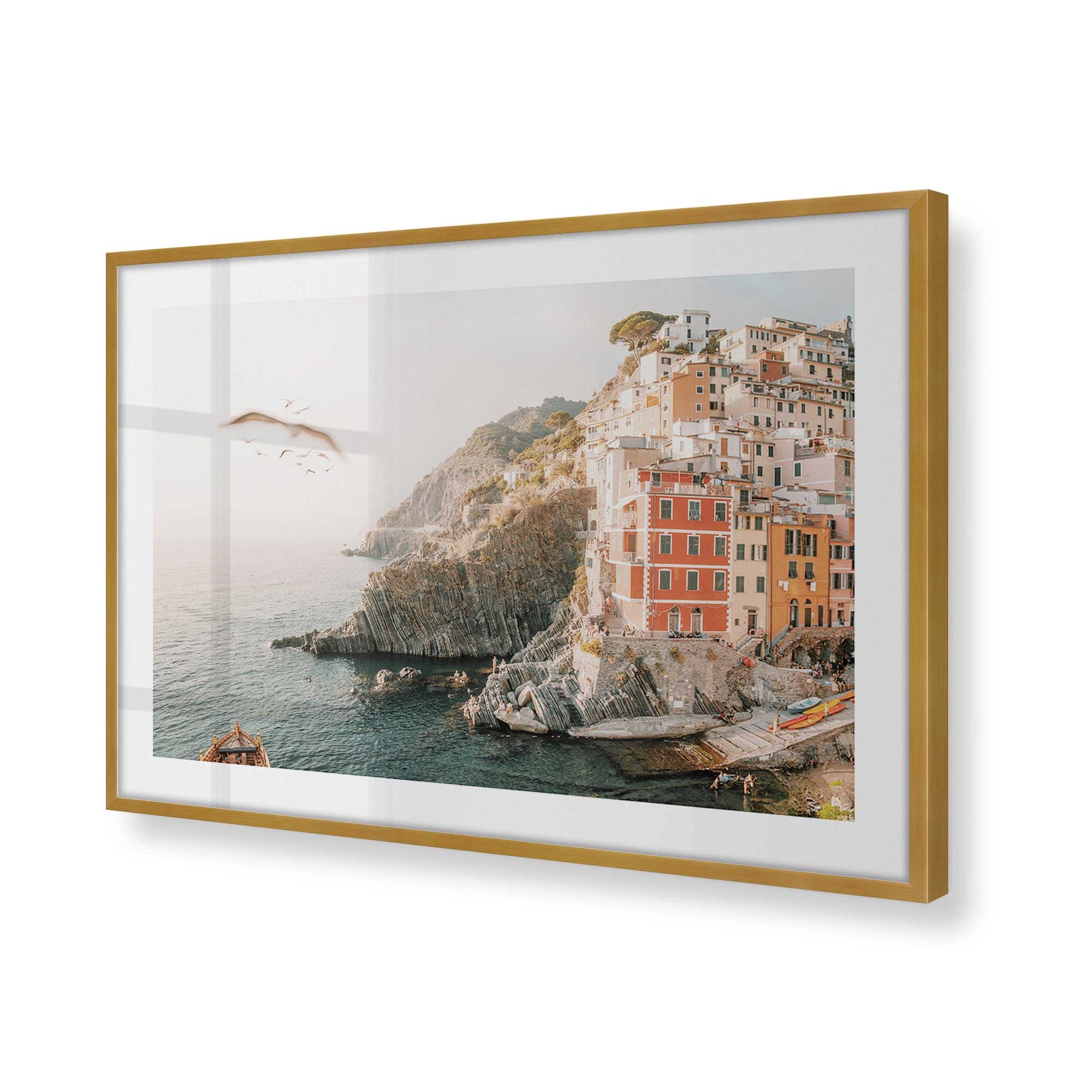 [Color:Polished Gold], Picture of art in a Polished Gold frame of the corner
