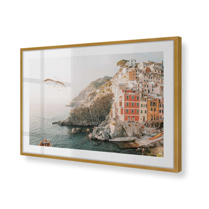 [Color:Polished Gold], Picture of art in a Polished Gold frame of the corner