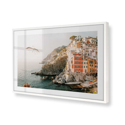 [Color:Opaque White], Picture of art in a Opaque White frame of the corner