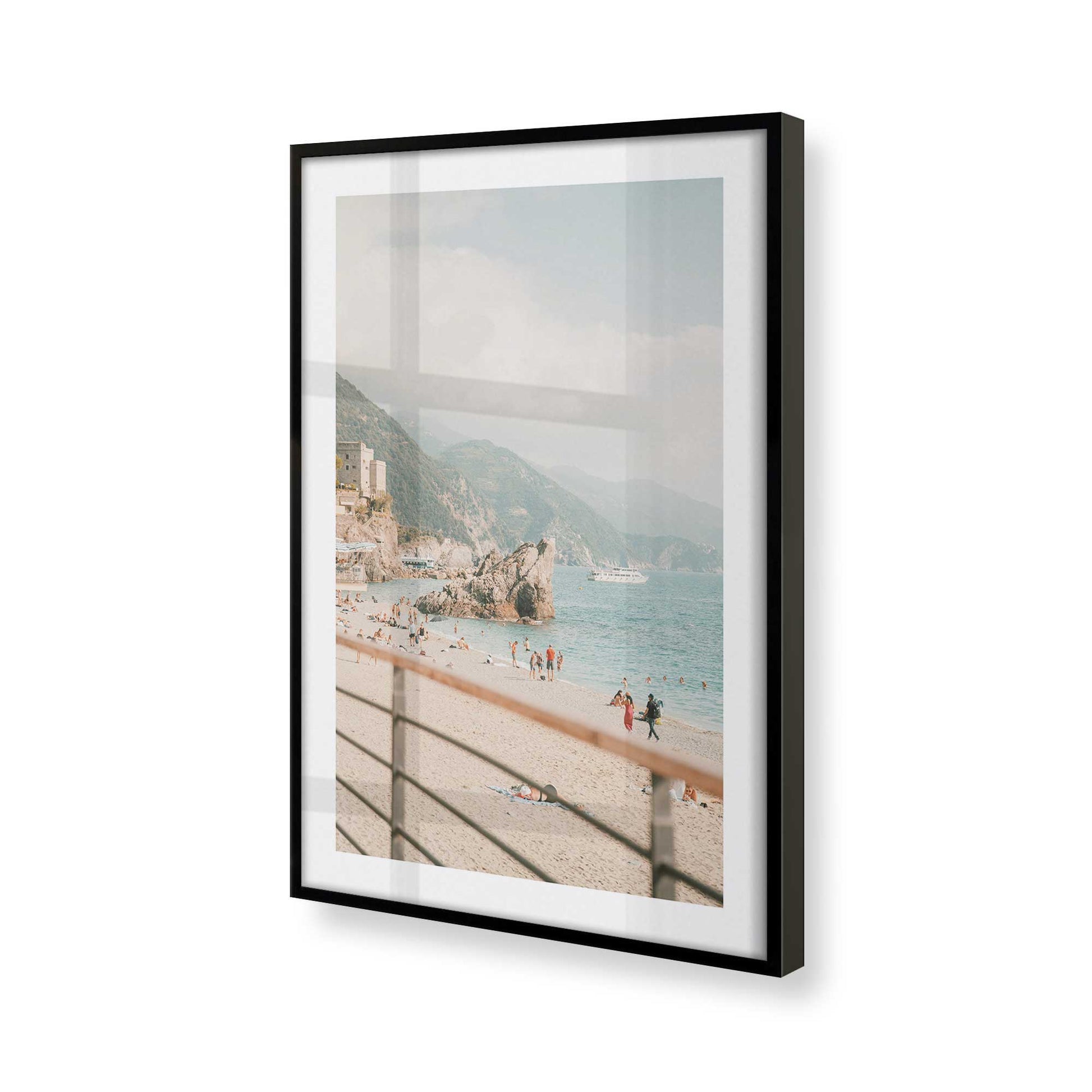 [Color:Satin Black], Picture of art in a Satin Black frame of the corner