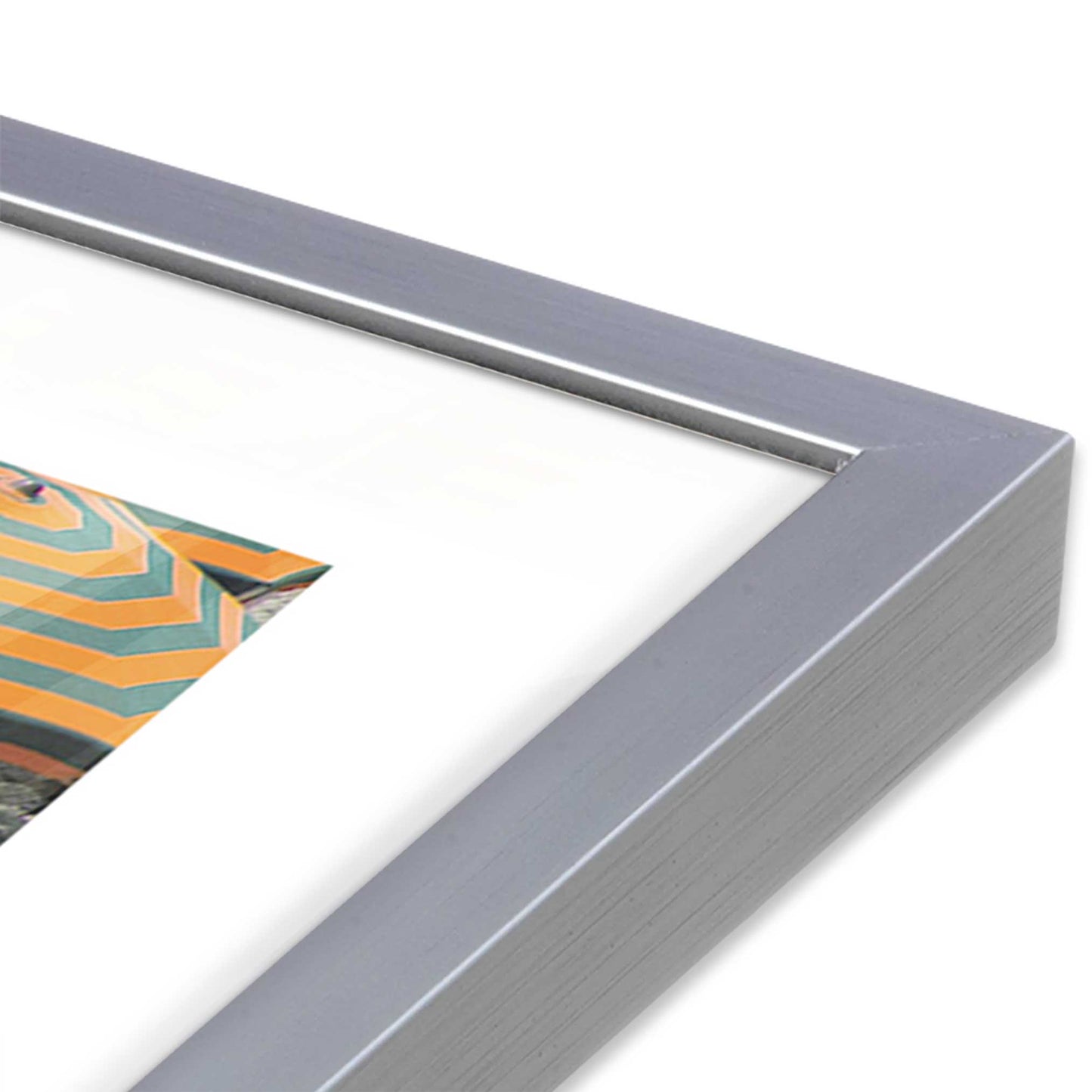 [Color:Polished Chrome], Picture of art in a Polished Chrome frame at an angle
