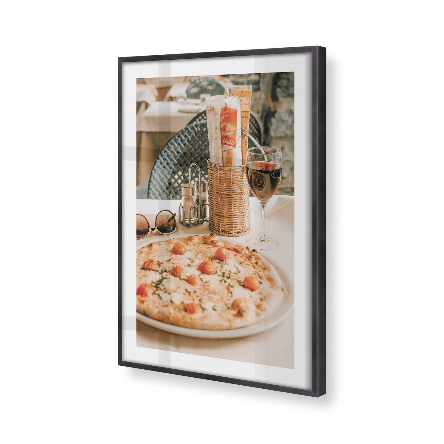 [Color:Weathered Zinc], Picture of art in a Weathered Zinc frame of the corner